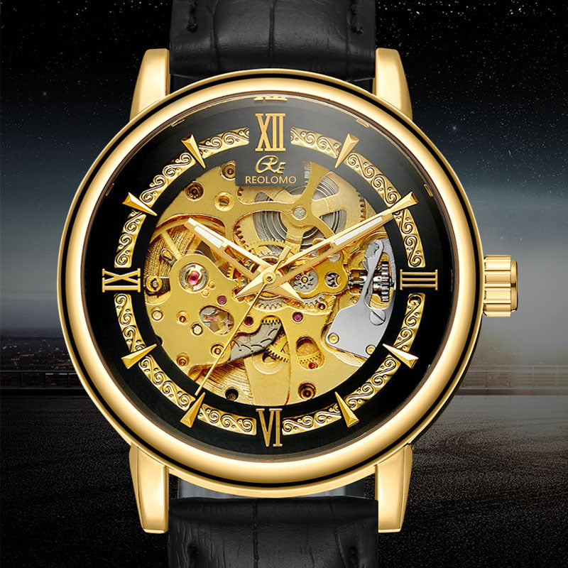 Mechanische Herrenuhr im Skelett-Design