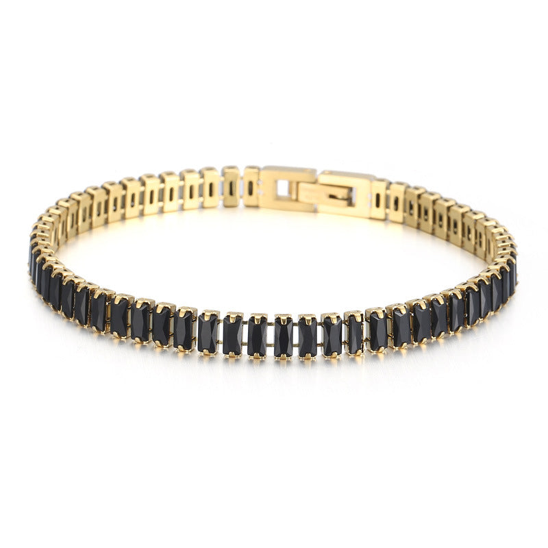 Armband mit Zirkonia-Steinen, 18K vergoldet – Bild 7 | LuxeStyle