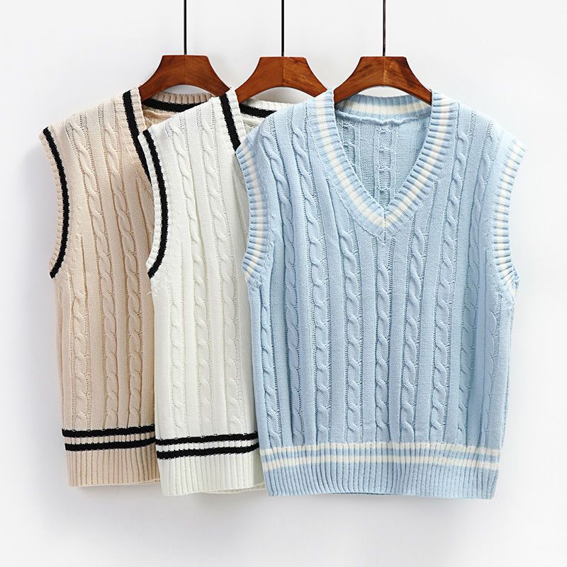 Preppy Strickweste für Damen