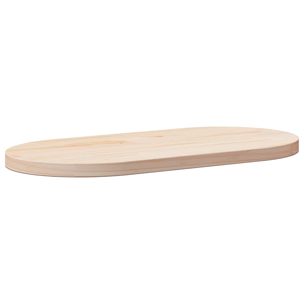 Ovale Tischplatte aus Kiefernholz (60x30 cm)
