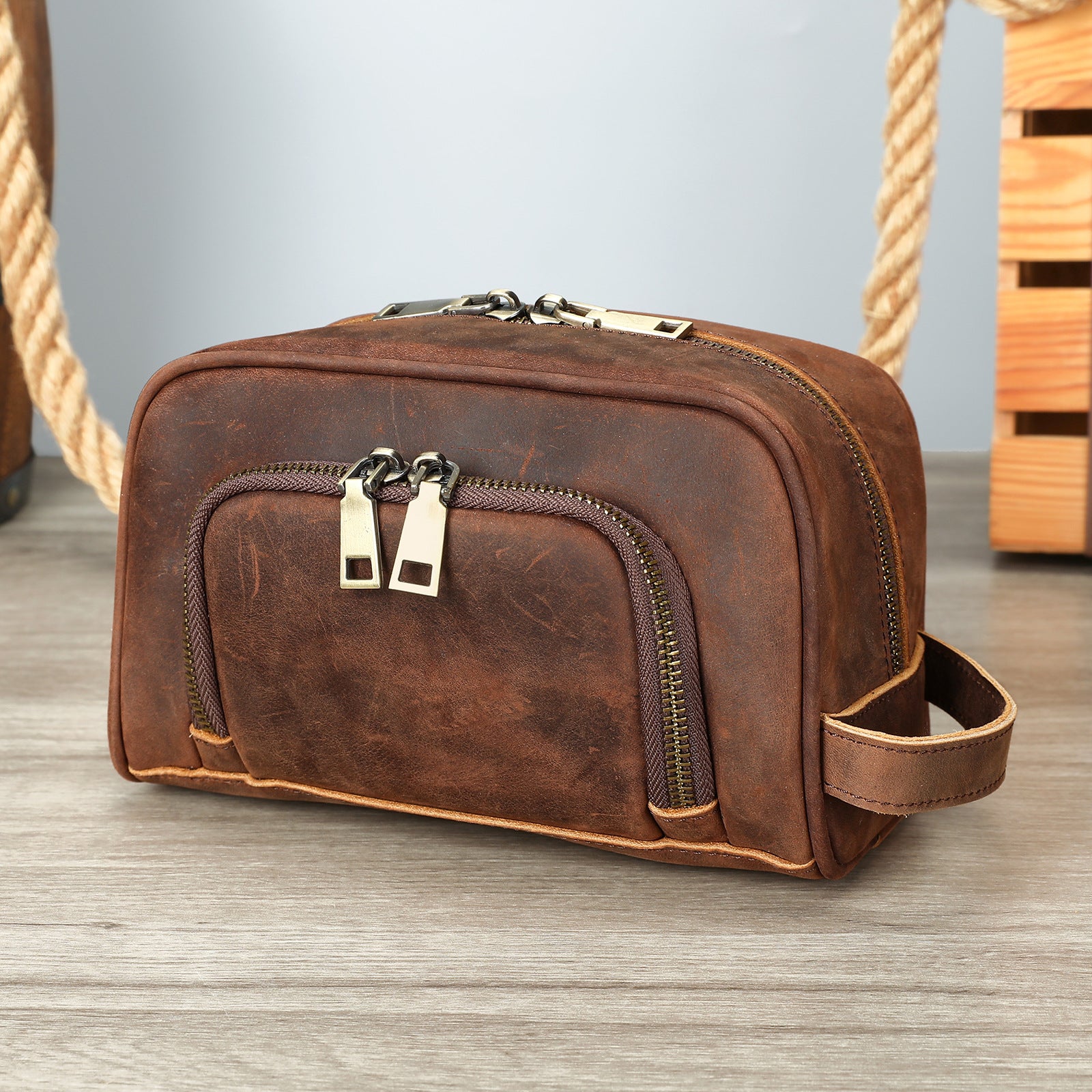 Crazy Horse Leder Vintage Handtasche