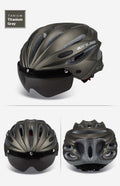 Mountainbike-Helm mit integrierter Brille