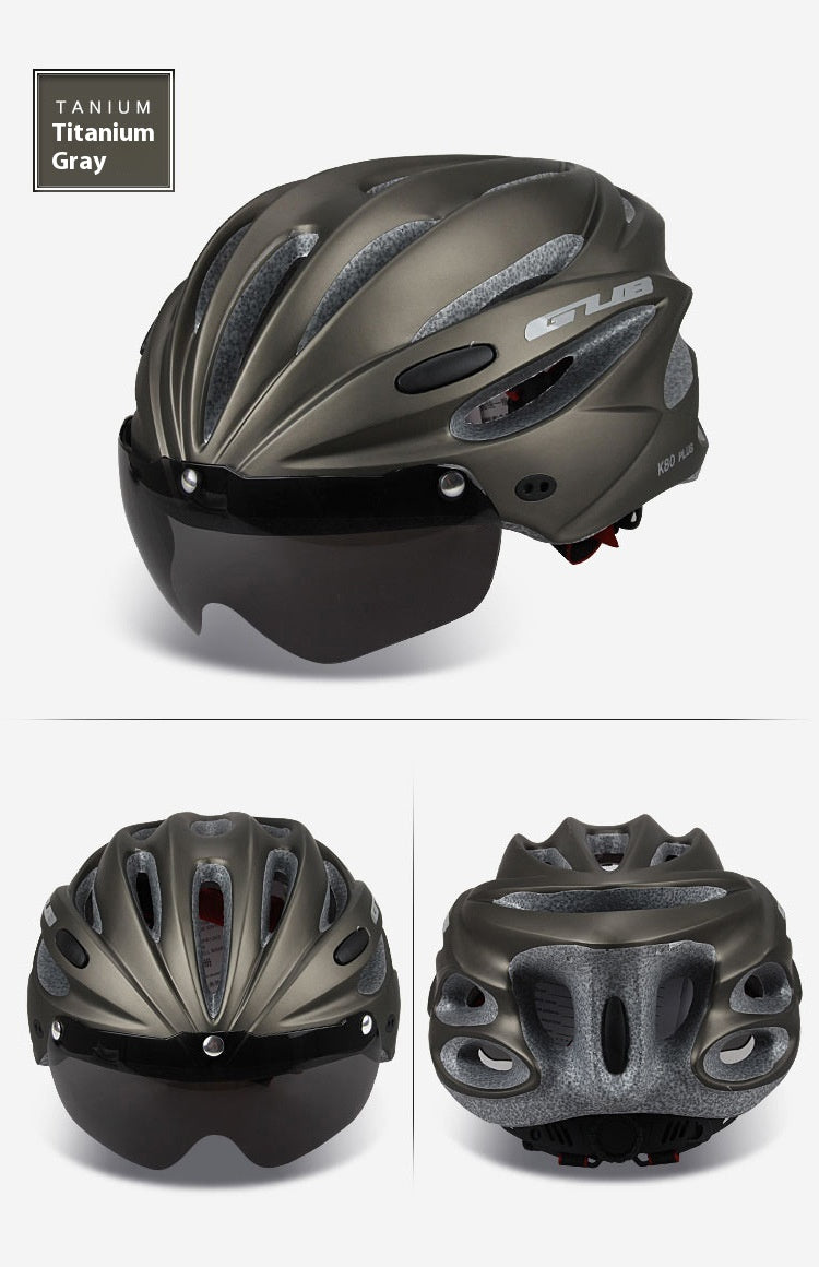 Mountainbike-Helm mit integrierter Brille