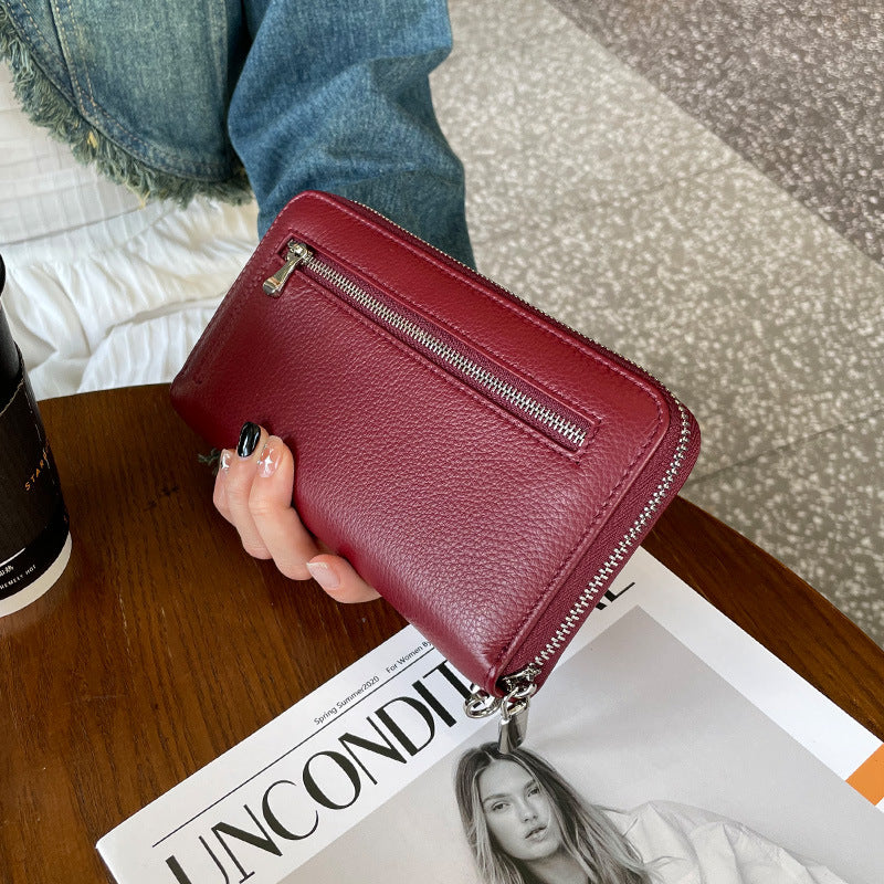 Weibliches Langhandtasche aus Echtholzleder – Bild 6 | LuxeStyle