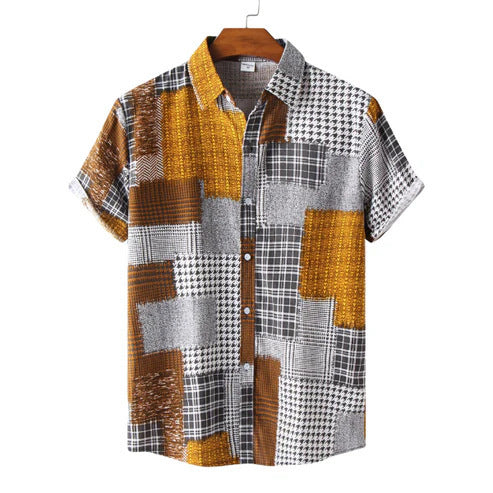 Herren Freizeit-Shirt mit Digital-Streifenmuster