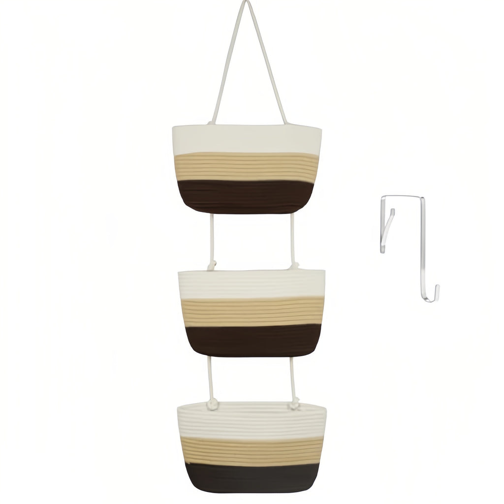 Wandkorb aus Baumwollseil – Mehrschicht-Organizer – Bild 9 | LuxeStyle