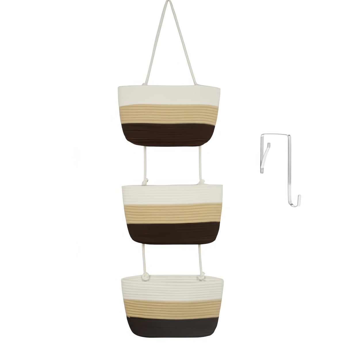 Wandkorb aus Baumwollseil – Mehrschicht-Organizer – Bild 9 | LuxeStyle