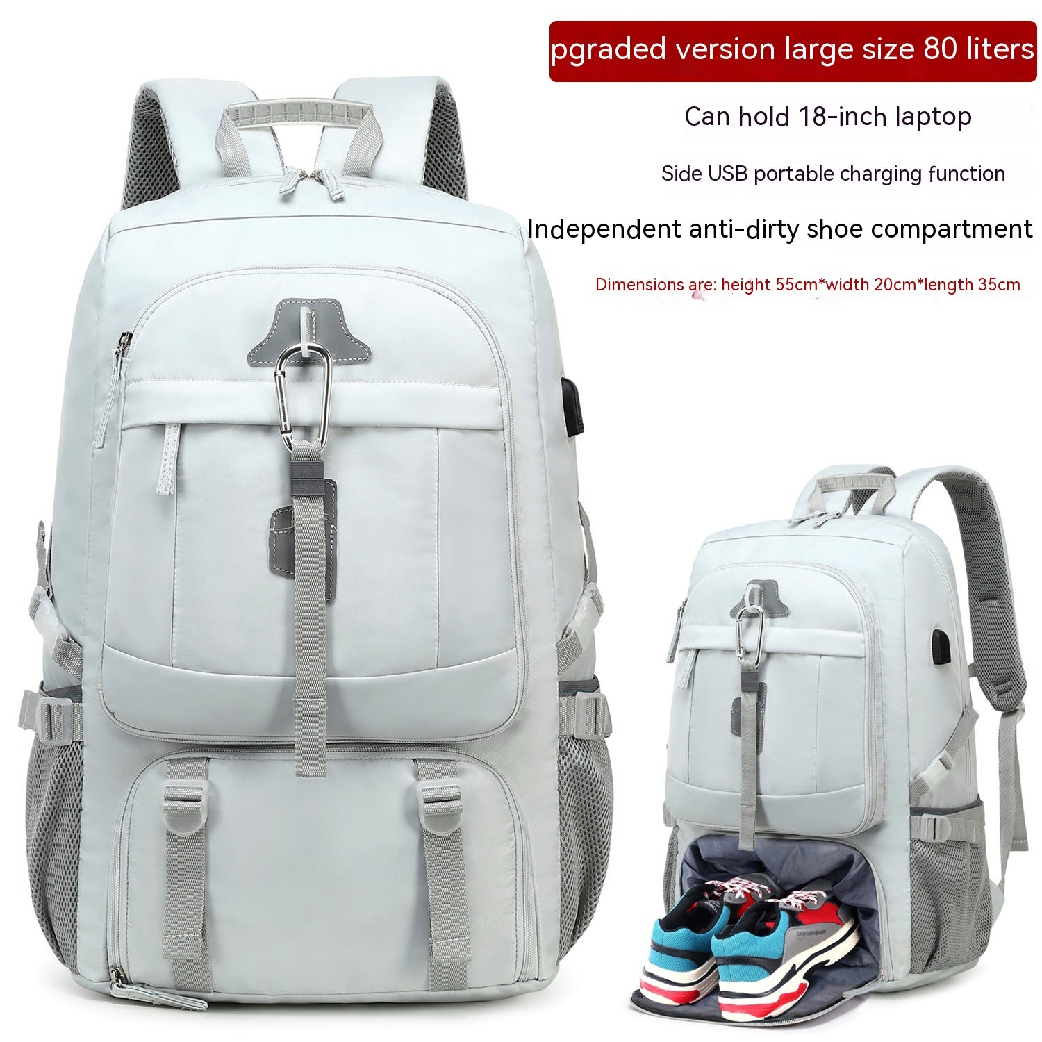Business-Reise-Rucksack mit USB-Anschluss