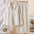 Einfaches Baumwoll-Pyjama-Set