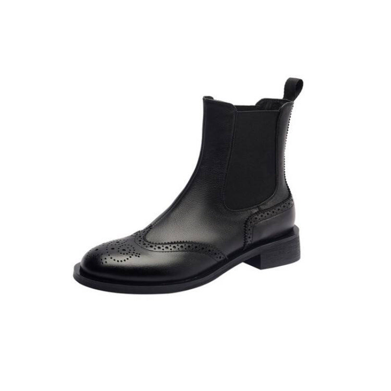 Elegante Stiefeletten aus Vollnarbenleder