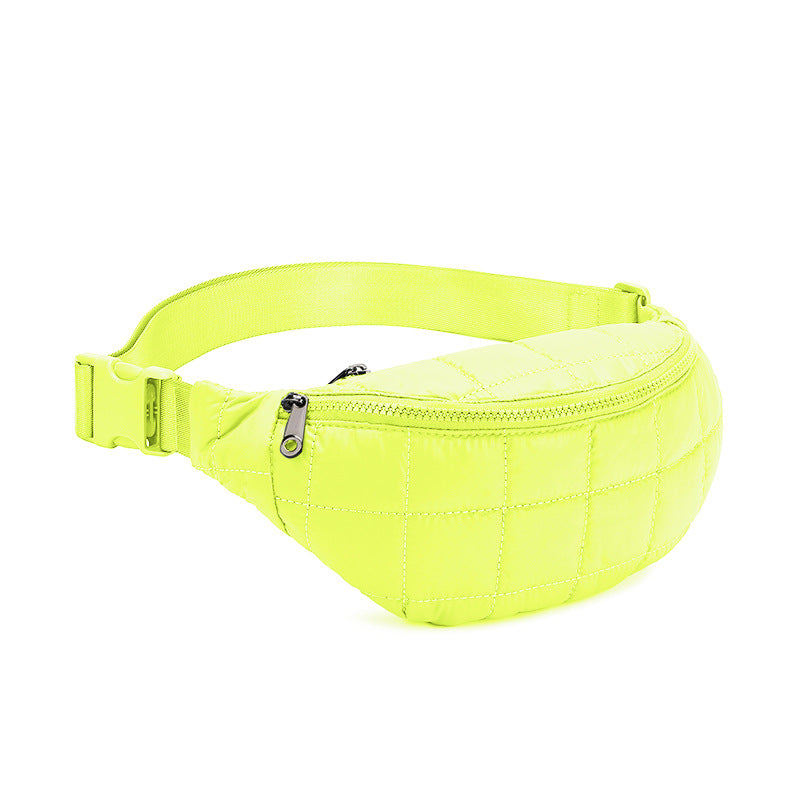 Casual Crossbody Gürteltasche mit geprägtem Diamantmuster