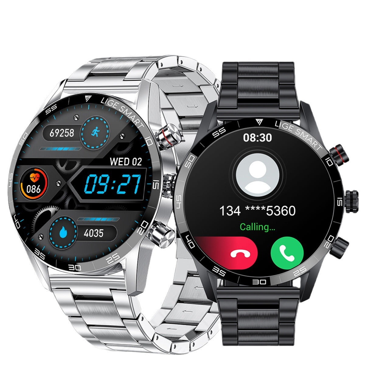Smartwatch mit Blutdruck- und Herzfrequenzmessung