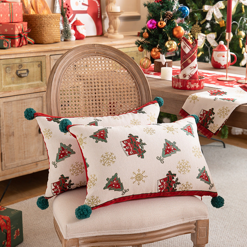 Jacquard-Kissenhülle Weihnachten, Elch & Tanne – Bild 7 | LuxeStyle