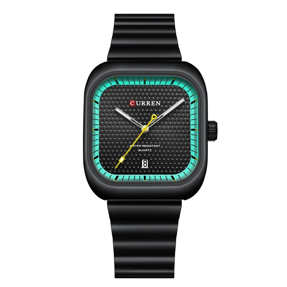 Quadratische Paaruhren mit Gitterarmband, wasserdicht