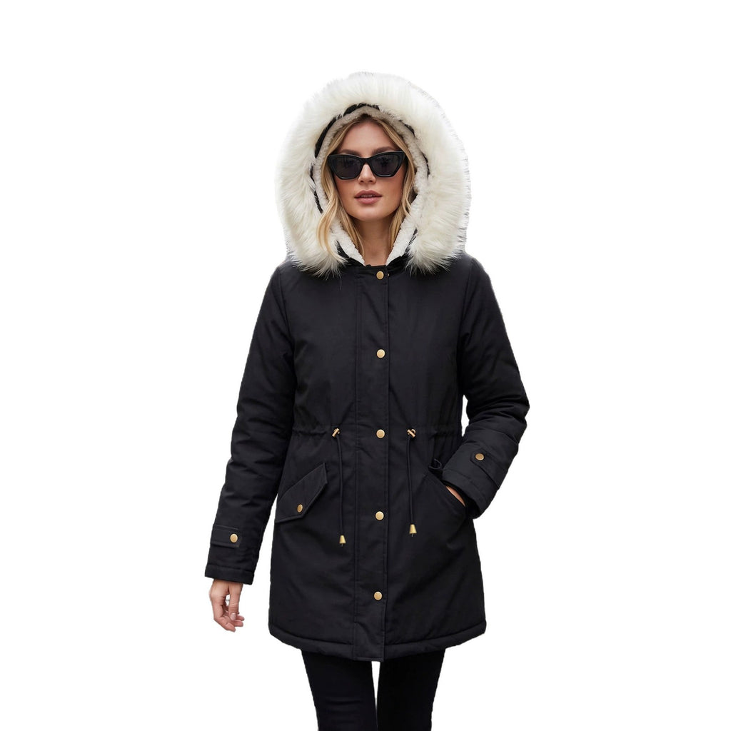 Schwarzer Damen-Mittellanger Strickmantel – Bild 3 | LuxeStyle