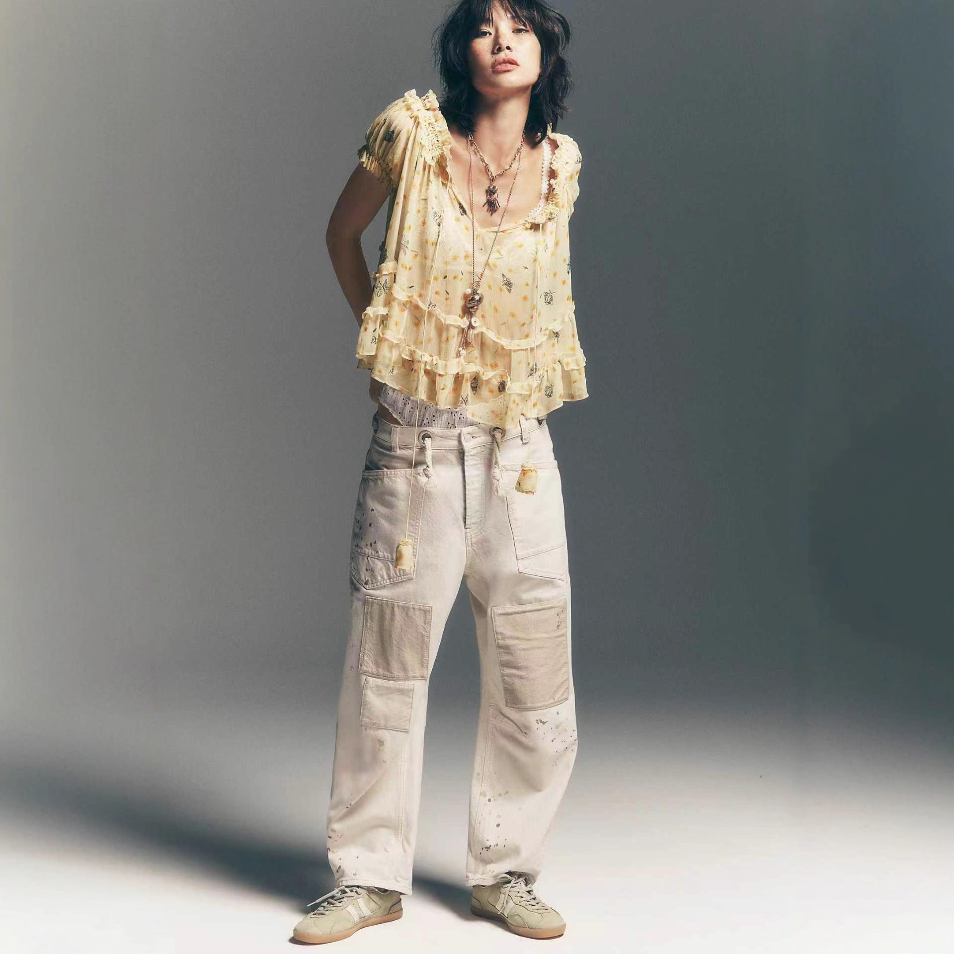 Vintage-Patchwork Jeans