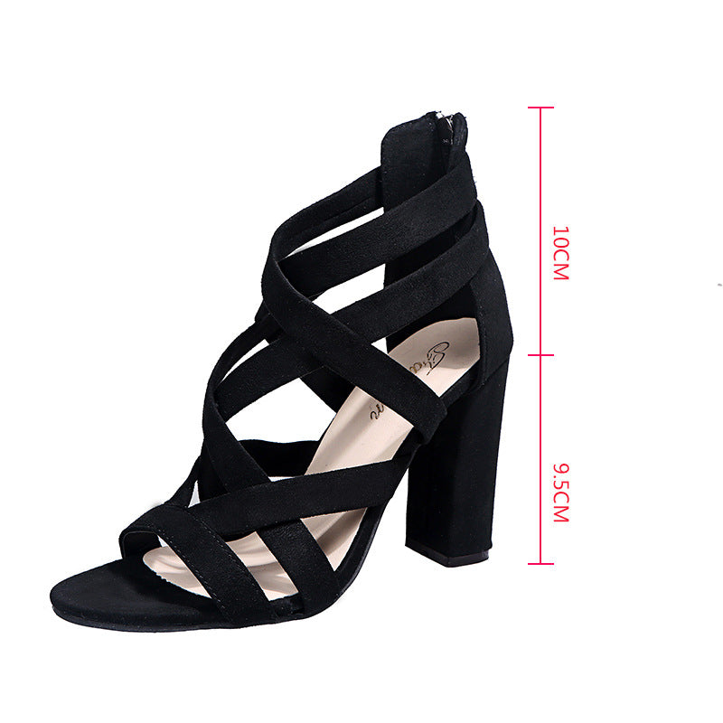 Sandalen mit hohem Blockabsatz – Bild 8 | LuxeStyle