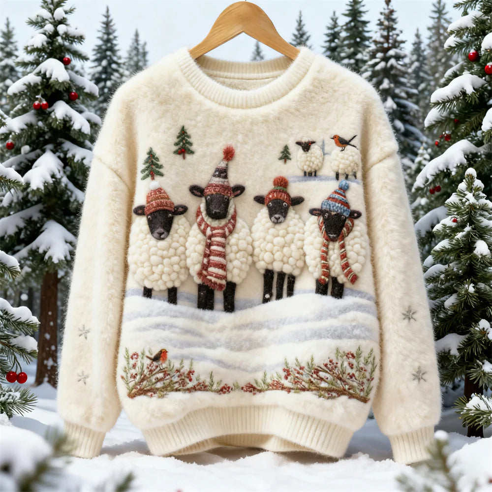 3D Digital-Print Flannel Sweatshirt