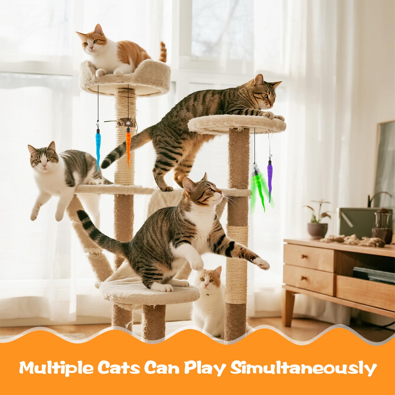 Wurm-Spielzeug-Set für Katzen
