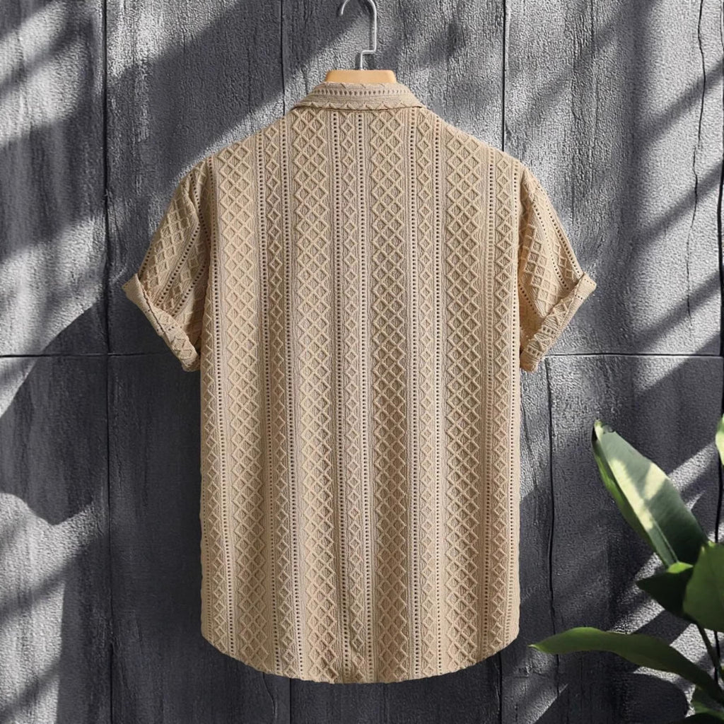 Herren Hemd mit Revers, einfarbig – Bild 3 | LuxeStyle
