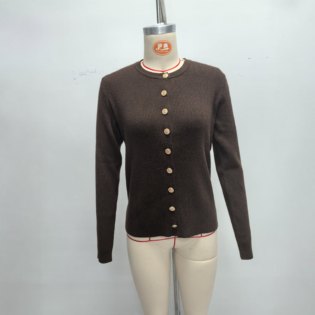Damen Strick-Cardigan mit Knopfleiste