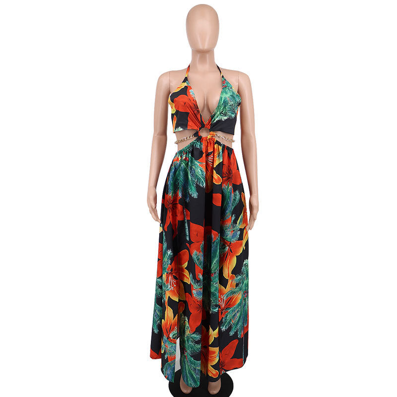 Damen Maxikleid mit Print – Bild 5 | LuxeStyle