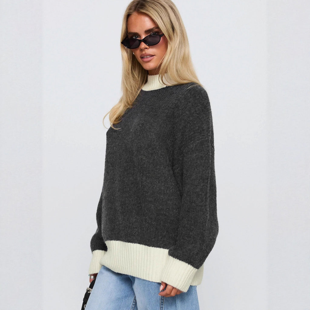 Color-Block Langarm-Pullover – Ansicht 2