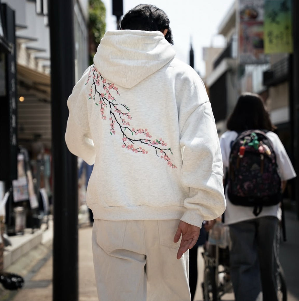 Hoodie Kirschblüte Street Hip Hop Retro