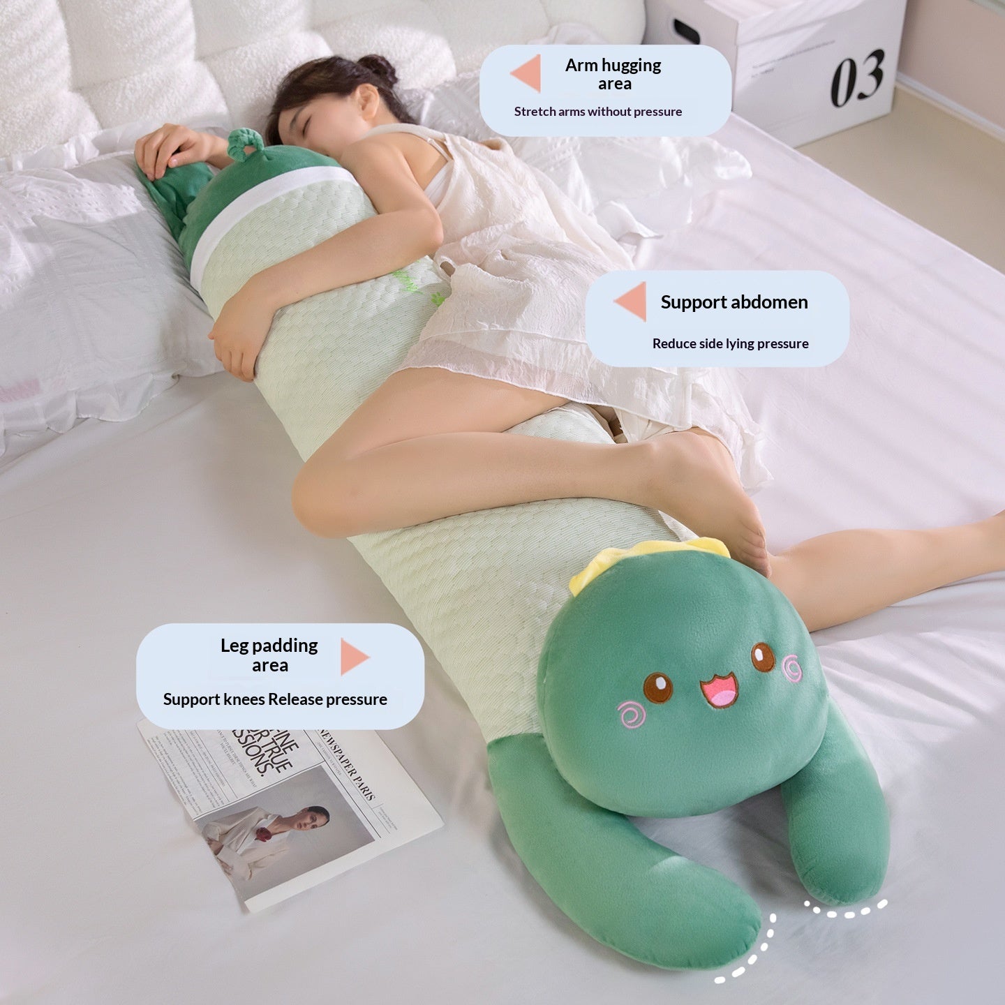 Langes Eisseiden-Kissen mit Sommer-Motiv – Ansicht 4