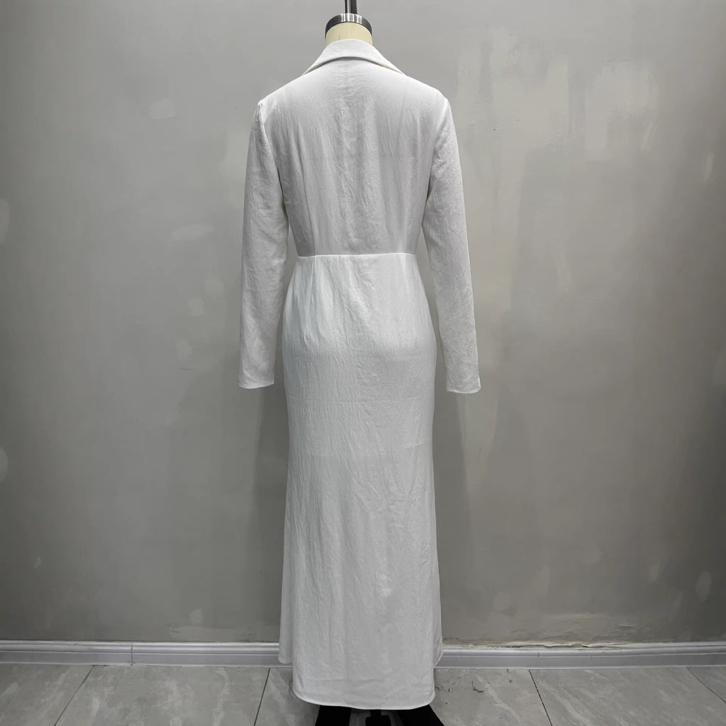 Langes Hemdblusenkleid im French Chic