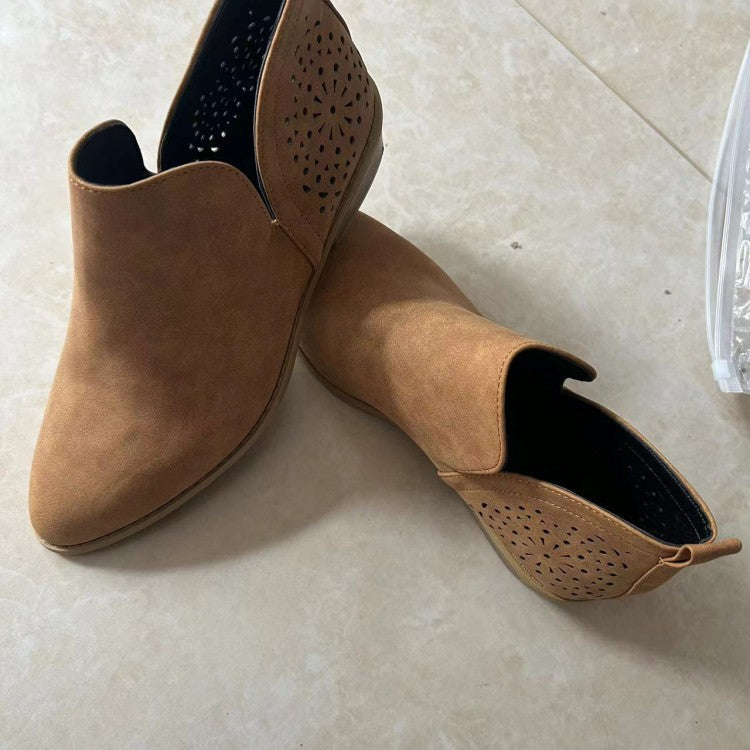 Frauen Martin Stiefel mit niedrigem Absatz