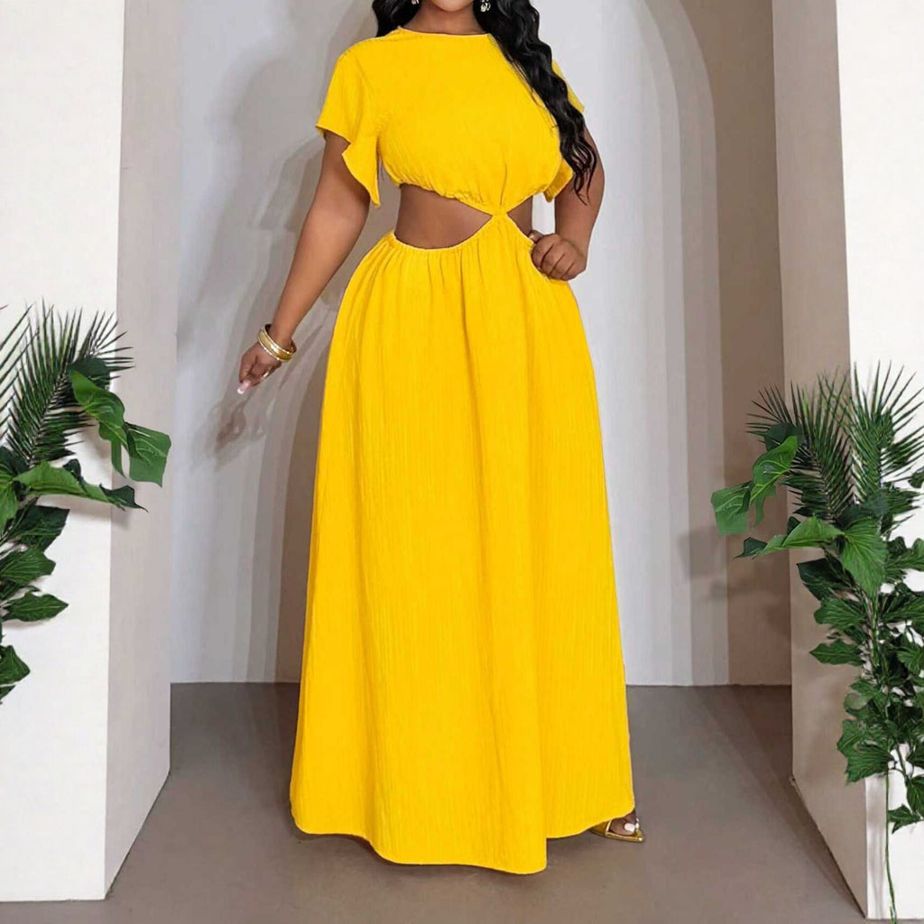 Elegantes Off-Shoulder Midikleid mit A-Linie