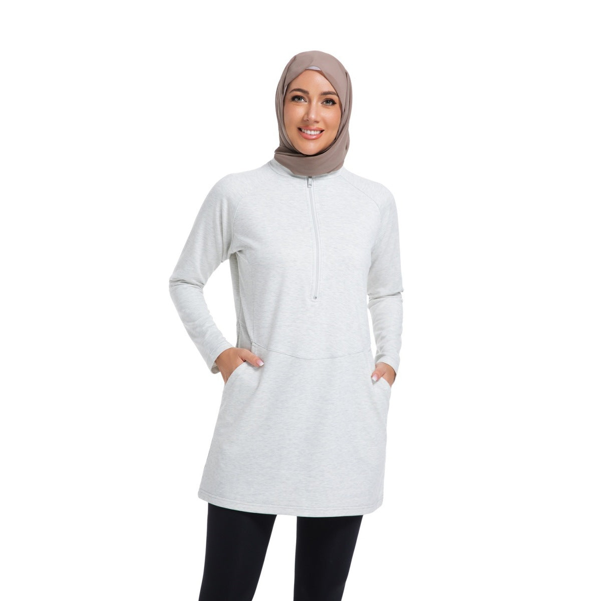 Damen Kapuzenpullover mit Reissverschluss