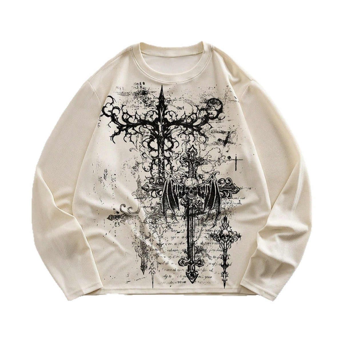 Langarmshirt mit Totenkopf-Print | LuxeStyle