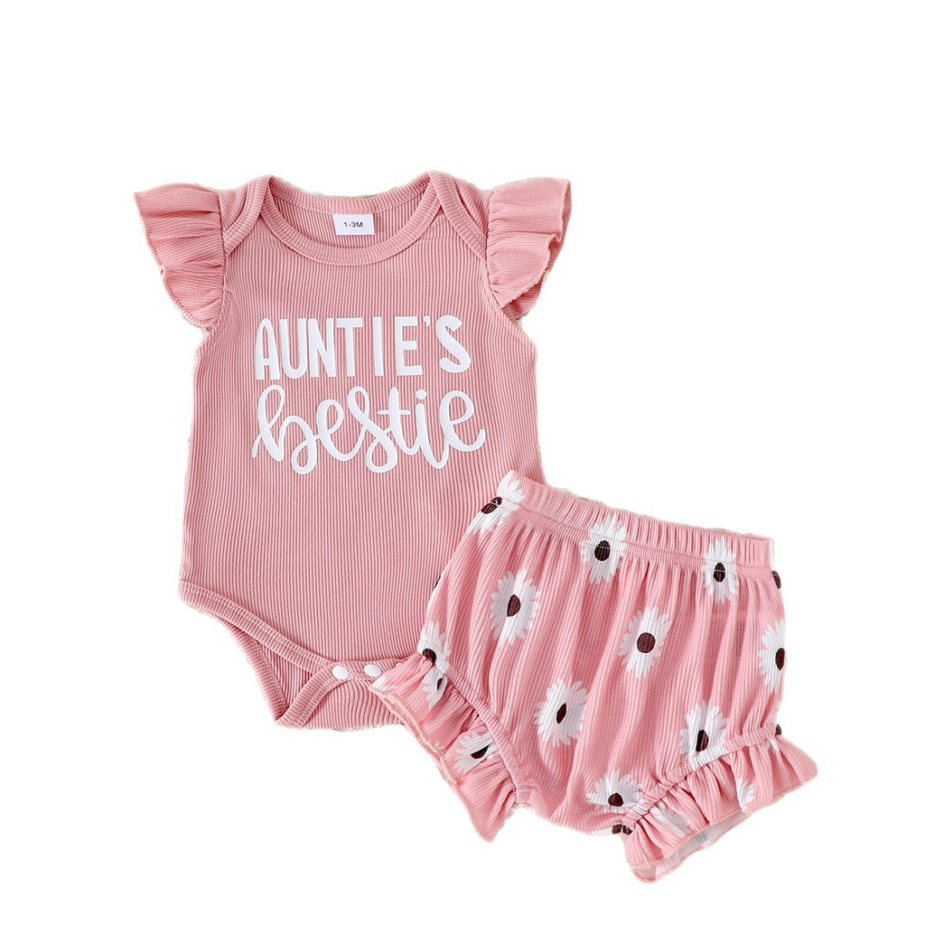 Geripptes Baumwoll-Set für Baby-Mädchen – Bild 3 | LuxeStyle