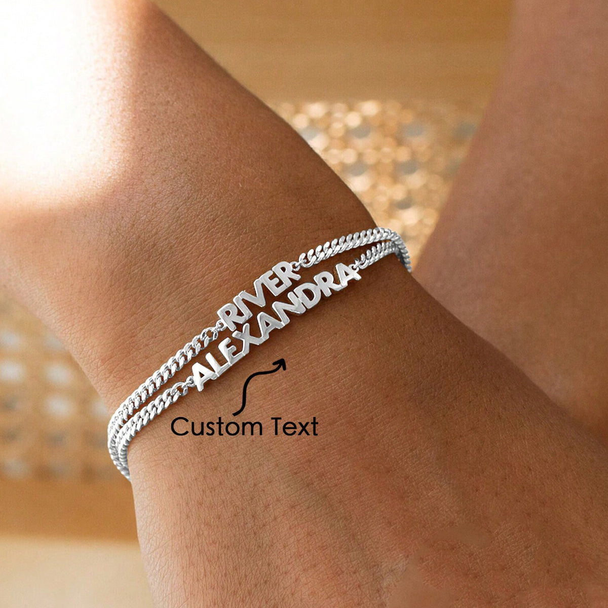 Retro Armband aus Edelstahl