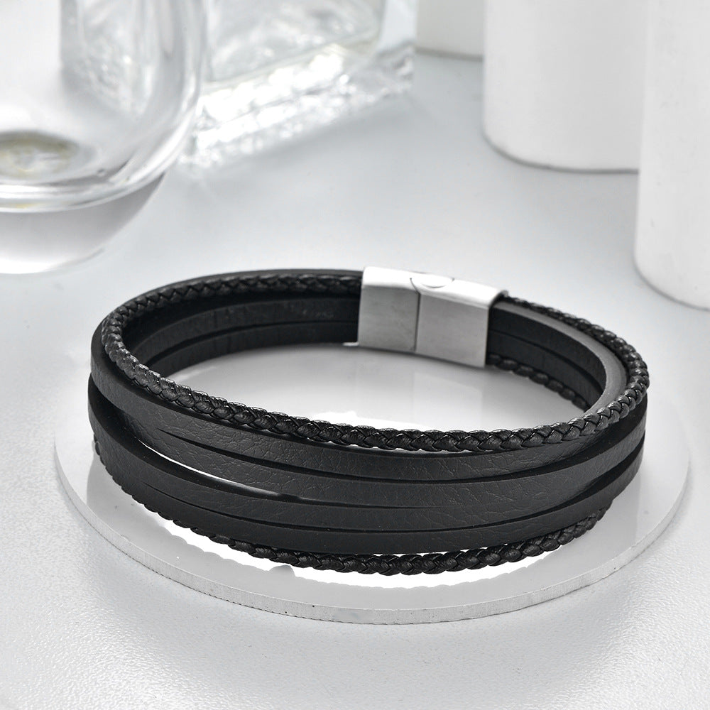Stahl- und Lederarmband – Bild 4 | LuxeStyle