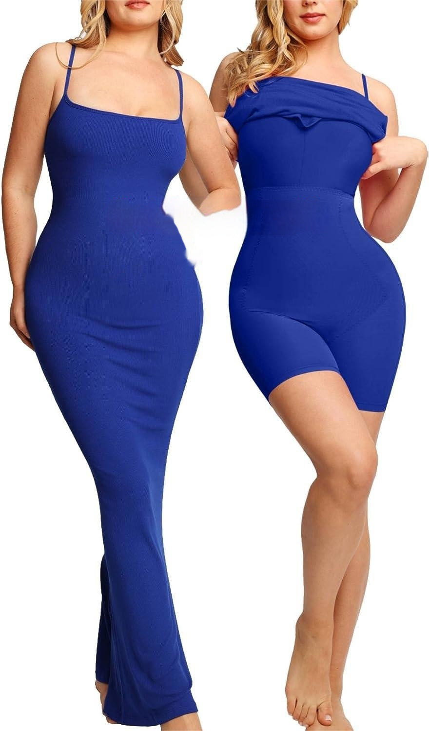 Shapewear Kleid Jumpsuit mit Brustpolster