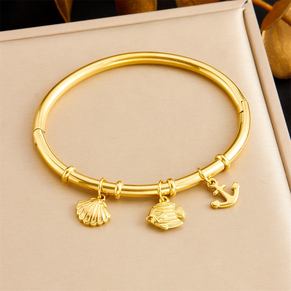 Runder Edelstahl-Armband – Bild 4 | LuxeStyle