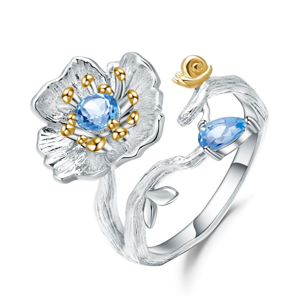 Silberring mit natürlichem Granat – Bild 7 | LuxeStyle