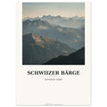 Schweiz-Poster «Alpen-Panorama» · Berg-Kunstdruck