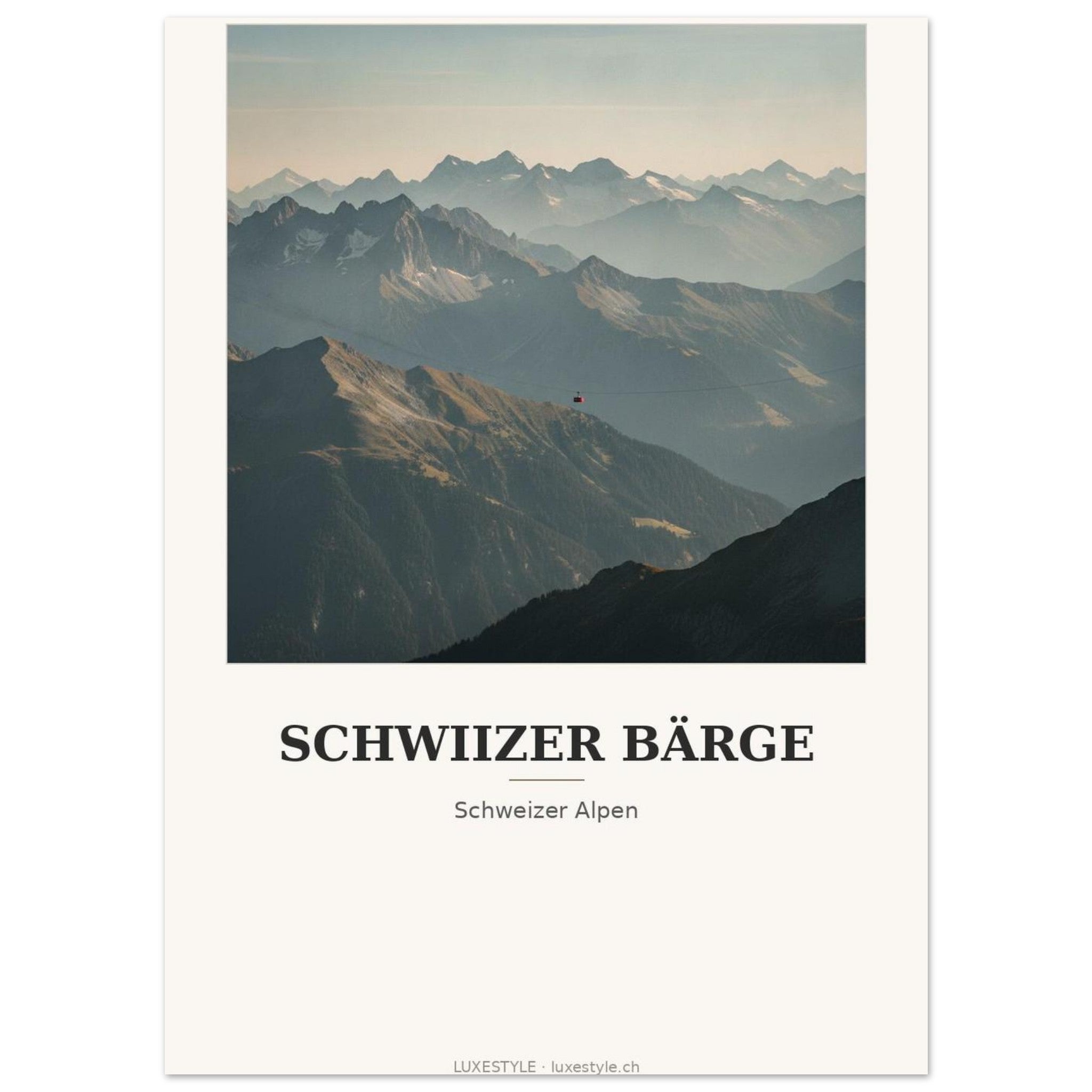 Schweiz-Poster «Alpen-Panorama» · Berg-Kunstdruck