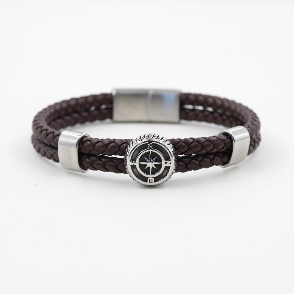 Herrenarmband aus Edelstahl, doppelt geflochten – Bild 5 | LuxeStyle