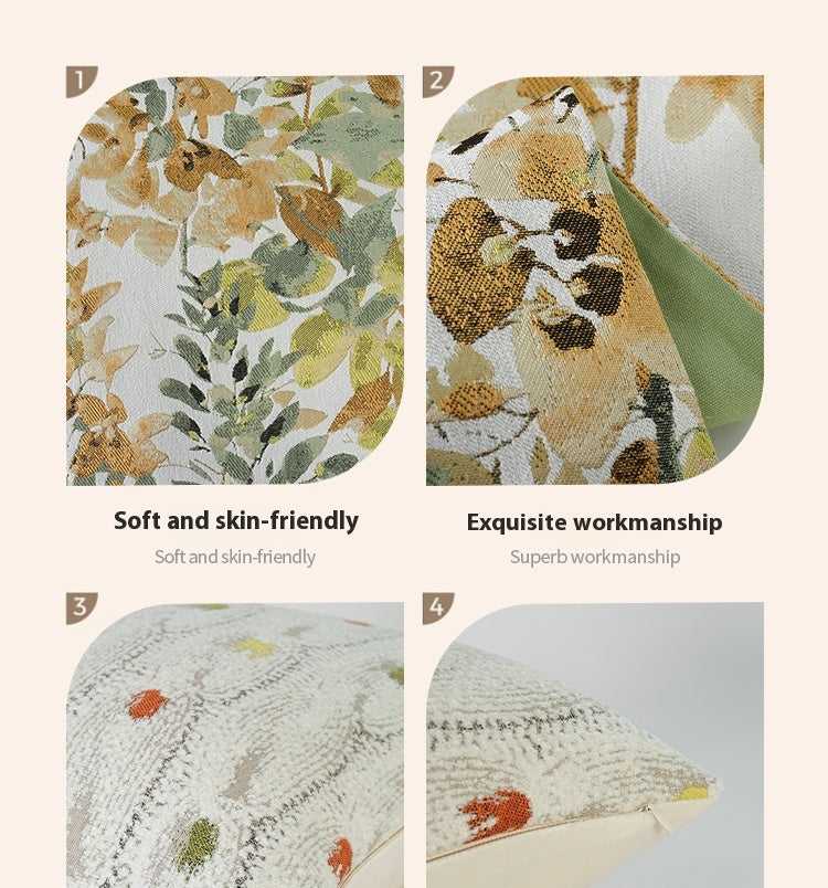 Pflanzen- und Blumenmuster-Polster 45x45 cm – Bild 3 | LuxeStyle