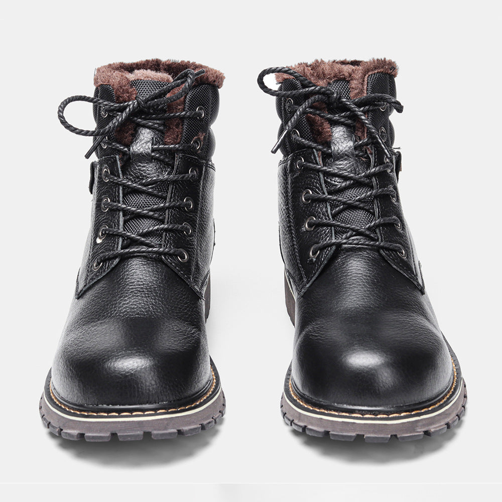 Herren Winterstiefel aus Echtleder mit Fleecefutter – Bild 8 | LuxeStyle