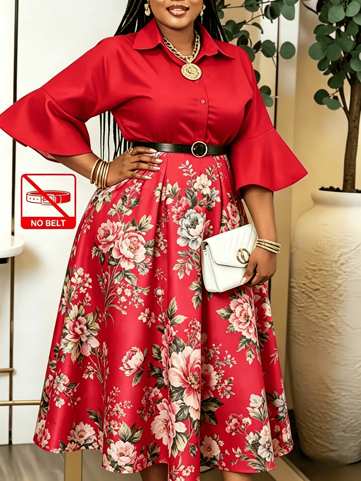 Kleid mit geometrischem 3D-Digitaldruck – Bild 3 | LuxeStyle