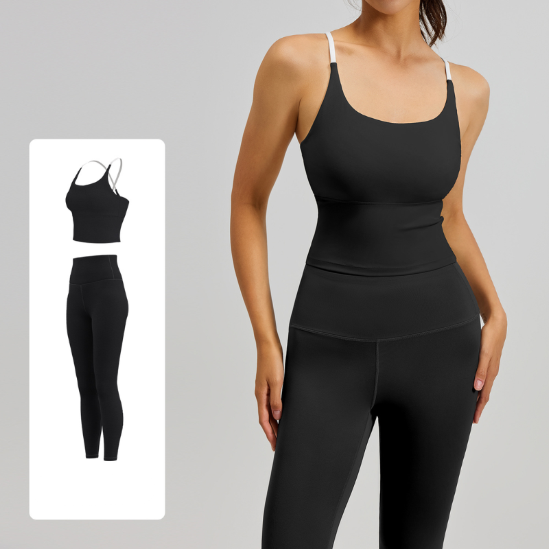 Sportliches Zweiteiler-Set mit Camisole & Hose