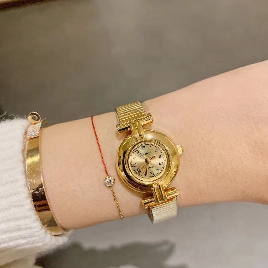 Retro Quarz-Damenuhr mit Mineralglas – Bild 5 | LuxeStyle