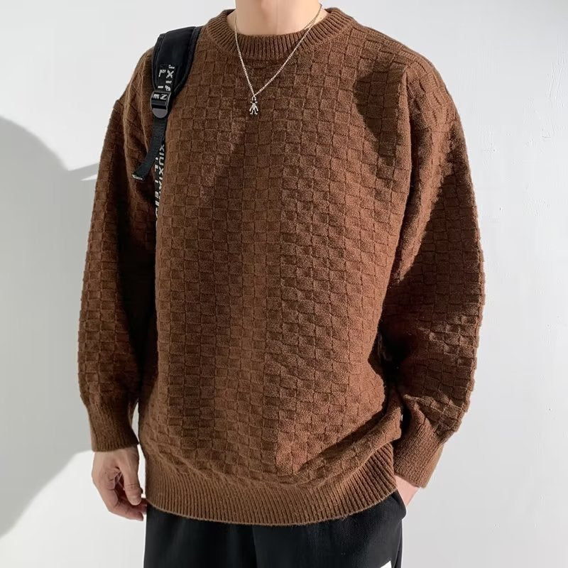 Herren-Jacquardpullover Herbst/Sommer Trendig locker