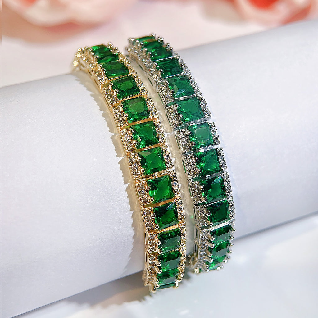 Olivengrüner Diamant-Armband